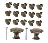 SOIMISS 24pcs Vintage Zinc Alloy Cabinet Pulls for Kitchen Wardrobe Shoe Cabinets Single Drawer Handles with Oriental Antique Bronze Finish Decorative Hardware for Dressers and Cupboards