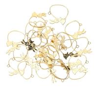 SOIMISS 25pcs Metal Open Bezel Pendants Rabbit Hollow Frame Charms Lightweight DIY Jewelry Making Supplies for Earrings Necklace Crafting