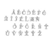 SOIMISS 26Pcs Alloy Rhinestone Alphabet Pendants DIY Jewelry Making Necklace Bracelet Charms Capital Letter Accessories for Handmade and Craft Decoration