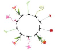 SOIMISS 28pcs Simulation Plant Hairpins Set Green Gradient Leaves, Mushrooms, Red Berries, Sunflower, Butterflies and Fruit Styles, Party Hair Clips Accessories