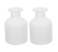 SOIMISS 2Pc 150ml Glass Reed Diffuser Bottle Empty White Fragrance Essential Oil Jar Aromatherapy Container Air Freshener Vase Decor Room Office Spa Replacement Tabletop Centerpiece Supply Craft