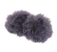 SOIMISS 2pcs 1cm Lavalier Microphone Windscreen Furry Cover Windshield Shield for Lapel Mic, Grey Wind Cover Compatible with Outdoor Recording and Broadcast