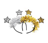 SOIMISS 2pcs 2027 New Year Headbands, Festive Star-shaped Hair Accessories Comfortable All-day Wear and Universal Fit, for Parties and Celebrations