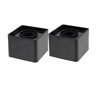 SOIMISS 2Pcs Abs Square Cube Mic Station for Interview Tv Reporting Lightweight Microphone Logo Flag Holder with Blank Surface for Custom Stickers Suitable for Press Conferences Corporate