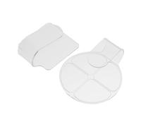 SOIMISS 2pcs Acrylic Makeup Mixing Palettes with Thumb Handle Handheld Nail Art Manicure Palettes for Blending Foundations Creams Liquids Reusable Clear Cosmetic Art Tools