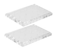 SOIMISS 2pcs Acrylic Nail Drill Bits Display Holder with Nail Bit Stand Organizer for Manicure Training and Art Storage Transparent Storage Base