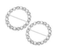 SOIMISS 2pcs Alloy Scarf Rings for Women Multifunctional Scarf Clips T Shirt Gathering Buckles Secure Hold and Clothing Accessories