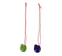SOIMISS 2pcs Alto C Ceramic Ocarina Instrument for Beginners Hand Painted Water Drop Shaped Mini Ocarinas High Temperature Fired Cute Musical and Home Decoration Random Color