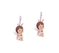 SOIMISS 2pcs Angel Keychain Pendant for Handbag Car Decor Cute Cartoon Doll Charm Keyring Multi-Purpose Bag Accessory for Backpacks Keys and Rearview Mirrors Beaded Design