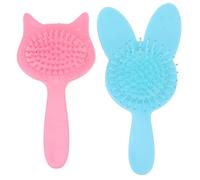 SOIMISS 2pcs Anti-static Hair Comb Airbag Massage Hairbrush Lightweight Portable for Dryness Control and Scalp Relaxation Compact Cute Design with Cat Bunny Styles