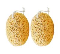 SOIMISS 2pcs Bath Scrubber Exfoliating Shower Sponge with Lanyard Design Fully Absorb Bath Liquid Polymeric Sponge Simple and Practical