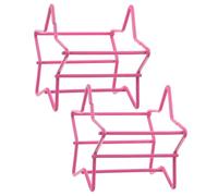 SOIMISS 2pcs Beauty Egg Powder Puff Holder Makeup Blending Beauty Powder Puff Sponge Racks Drying Make up Holder Powder Puff Stand Powder Puff Storage Rack Carbon Steel