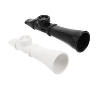 SOIMISS 2pcs Beginner Plastic Kazoos Set with Black and White Colors, Easy to Learn Musical Instruments for Parties and Music Performances, Suitable for Adults and Guitar Partners