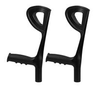 SOIMISS 2pcs Black Cane Elbow Handle Replacement for Walking Sticks with Ergonomic Support and Secure Arm Stability, Sturdy Pp Material for Everyday Movement and Daily Mobility
