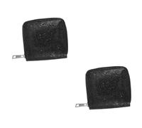 SOIMISS 2pcs Black Clutch Bag for Women Coin Purse Glitter Pattern Zippered Coin Holder for Daily