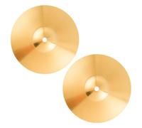 SOIMISS 2Pcs Brass Jazz Drum Cymbals Crash Ride Percussion Replacement for Drum Kit Parts Impact Resistant with Crisp Sound Quality for Musicians and Learners