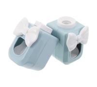 SOIMISS 2pcs Cartoon Automatic Toothpaste Dispenser for Wall-Mounted Toothpaste Squeezer Holder with Fun Bow Design Easy Operation Waste-reducing Bathroom Organizer