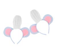 SOIMISS 2pcs Cartoon Mouse Ears Headband Chef Mouse Ear Fluffy Cosplay Accessories Halloween Kitchen Themed Party Costume Prop