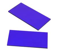 SOIMISS 2pcs Chemistry Cobalt Glass Sheets for Flame Reaction Experiments Replacement Glass Plates Compatible with Lab Equipment Heat Resistant and User Friendly Design