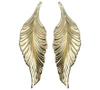 SOIMISS 2Pcs Chic Leaf Shaped Drawer Pull Ring Cabinet Handle Decorative Gold Door Knob for Cabinets Wardrobes and Durable and Non Slip Design