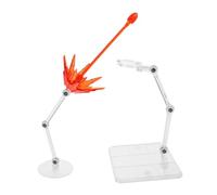 SOIMISS 2pcs Clear Plastic Action Figure Stands with Effects Doll Model Support Holders for Collectible Models and Mini Figurines Stable Display Bases with Dynamic Visual