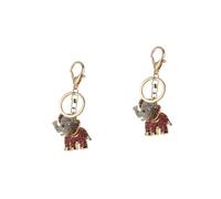 SOIMISS 2pcs Cute Elephant Key Pendant Diamond-Encrusted Keychain for Bags Backpacks Creative Animal Car Accessory for Friends