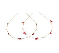 SOIMISS 2pcs Cute Strawberry and Cherry Fruit Headbands for Women Hair Accessories Sweet and Fashionable Hairbands Matching Various Outfits