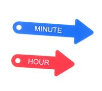 SOIMISS 2pcs DIY Clock Hands for Telling Education Rotatable Plastic Hour and Hands for Learning Basic Math Skills and Telling