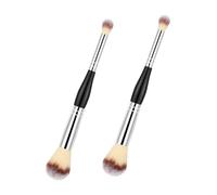 SOIMISS 2pcs Double-ended Powder Brush for Loose Powder Applicator and Female Makeup Brush for Applying Blusher Highlighter and Translucent The Face