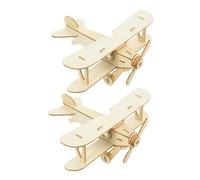 SOIMISS 2pcs Educational Wooden Airplane Craft Kit for School Projects Friendly Buildable Model with Realistic Design for Interactive Physics Demonstrations and Group Activities
