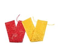 SOIMISS 2pcs Elegant Brocade Storage Bags for Calligraphy and Painting Thickened with Durable and Tassel Accent for Wedding Hand Fan and Artwork Protection