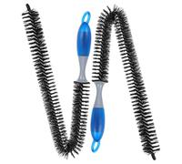 SOIMISS 2pcs Engine Cleaning Brush Set Polyester Plastic Long Handle Versatile Application Comprehensive Grime Removal Assorted Colour for Car Maintenance and Beauty Shops Random Color