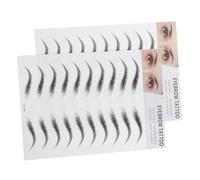SOIMISS 2pcs Eyebrow Transfer Stickers Easy to Use Hair Like Eyebrow Tool for Men Women Non Damaging Temporary Type Black