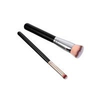 SOIMISS 2pcs Face Foundation Brush and Self Tanning Blending Brush Set, Premium Makeup Tool for Powder and Liquid Application, Suitable for Even Sunless Tanning and Daily Cosmetic Use