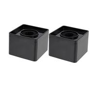 SOIMISS 2pcs Fall Microphone Station Logo Cube Mic Flag for Tv Station Interview Abs Material Black