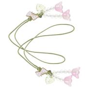 SOIMISS 2pcs Flower Phone Strap Wristlet Lanyard with Hand-strung Beads and Alloy Acrylic Material, Stylish and Practical Phone Wrist Lanyard for Festivals