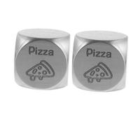 SOIMISS 2pcs Food Decision Dice Stainless Steel Multi Sided Decision Maker for Fun Dining Experiences for Family Meals Gatherings and Culinary Adventures