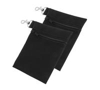 SOIMISS 2pcs Golf Tee Pouch Bag with Strong Zipper and Rotating Lobster Claw Clip Portable Nylon Golf Utility Storage for Men and Women Secure Waist Bag Attachment Accessories