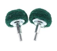 SOIMISS 2pcs Green Mushroom-shaped Polishing Wheel Handle for Rotary Tools Fiber Flap Buffing Attachment Stainless Steel Core Abrasive Scouring Pads for Precision Metalwork and Jewelry