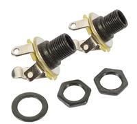 SOIMISS 2pcs Guitar Output Jack Socket with Screws Metal Sturdy Full Contact Input Jack for Electric Guitar Bass Easy Installation and Noise Reduction