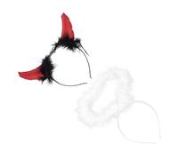 SOIMISS 2pcs Halloween Devil and Angel Headbands Lightweight Plastic Costume Accessories for Party Festival Gift Charming Headdress for Women
