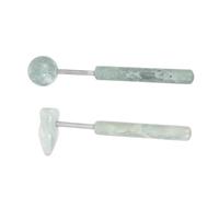 SOIMISS 2pcs Handheld Jade Massage Roller for Face and Body Portable Muscle Relaxing Tool Household Circulation Booster