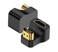 SOIMISS 2pcs Hdtv Male to Female Video Connector Adapter U-shaped Bend Khz Compatible with Monitor Laptop Adapters Easy Plug and Play High-definition Conversion