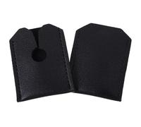 SOIMISS 2pcs Head Safety Sleeves Manual Head Protective Leather Cover Artificial Leather Material Comfortable Experience Prevents Damage Black Protective Cover for Men's Daily Shaving
