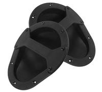 SOIMISS 2pcs Heavy Duty Recessed Speaker Pulls with Grip Stable Audio Cabinet Handles for Safe Transportation and Easy Angle Adjustment Black