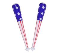 SOIMISS 2pcs Inflatable Baseball Bats PVC Party Props with American Flag Design Portable Lightweight for Outdoor Sports and Festival Celebrations