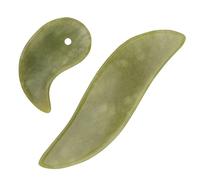 SOIMISS 2pcs Jade Scraping Board Natural Gua Sha Massage Tools for Facial Acupuncture and Blood Circulation Enhancement Comfortable and Face Massage Boards