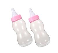 SOIMISS 2Pcs Jumbo Transparent Milk Bottle Coin Bank Large Capacity Plastic Saving Bank for Shower Games and Decor Pink Decorative Candy Box