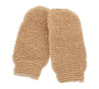 SOIMISS 2pcs Jute Bathing Scrubbing Gloves Lightweight Portable Brown Body Cleaning Gloves for Shower and Bath Use Exfoliating for Effective Dead Skin Removal