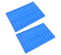 SOIMISS 2pcs Laboratory Microscope Slides Holder with Multislot Design Blue Plastic Slide Drying Board for Microbiology Cultures and Scientific Activities to Speed up Sample Drying